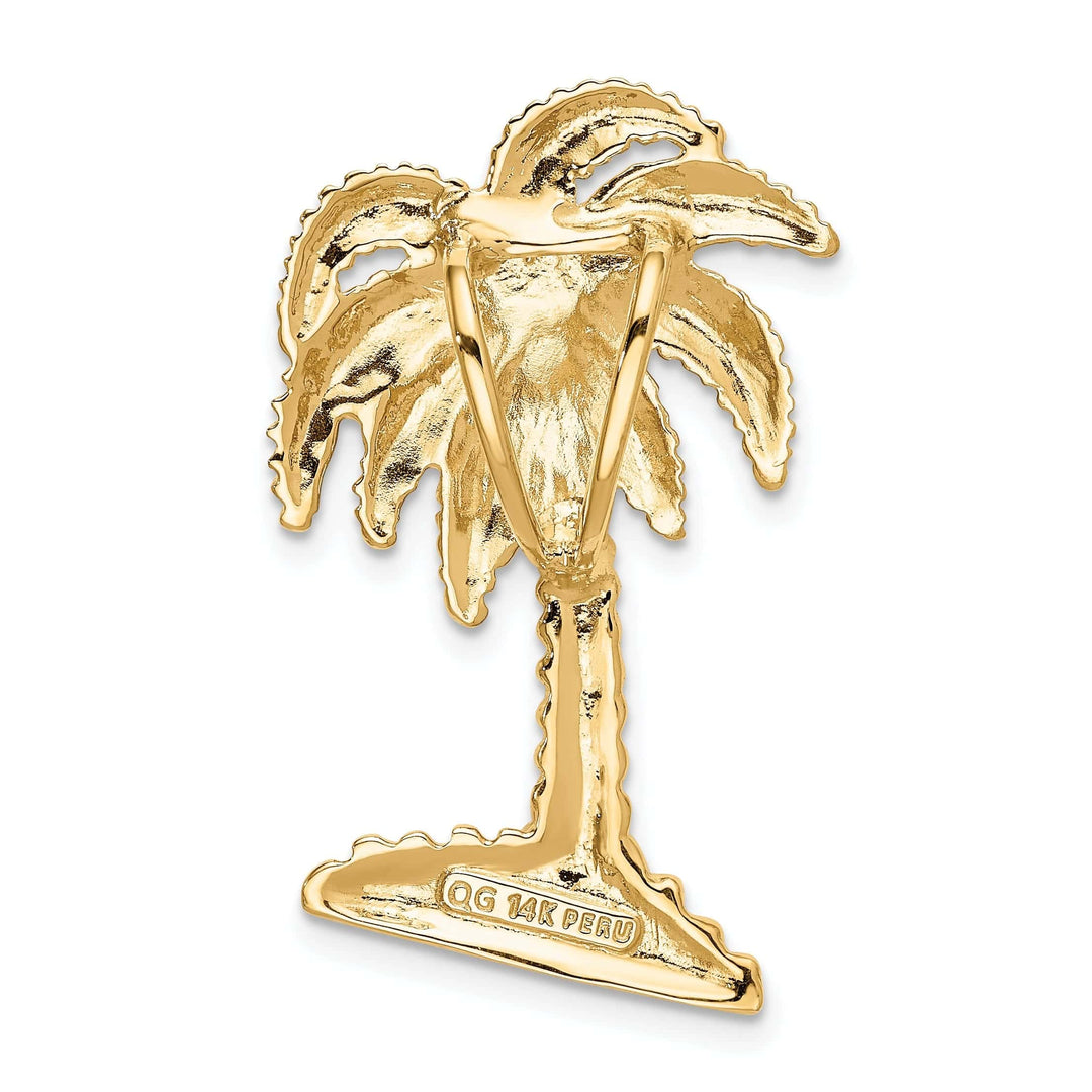 Lovely Rita's Pendants & Charms 14k Yellow Gold Palm Tree Slide Pendant