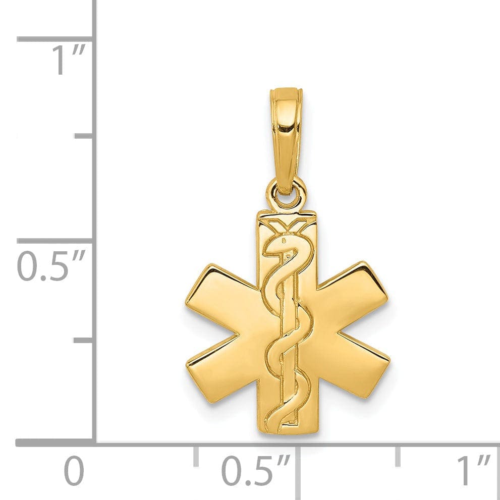 Lovely Rita's Pendants & Charms 14k Yellow Gold Paramedic E.M.T Symbol Pendant