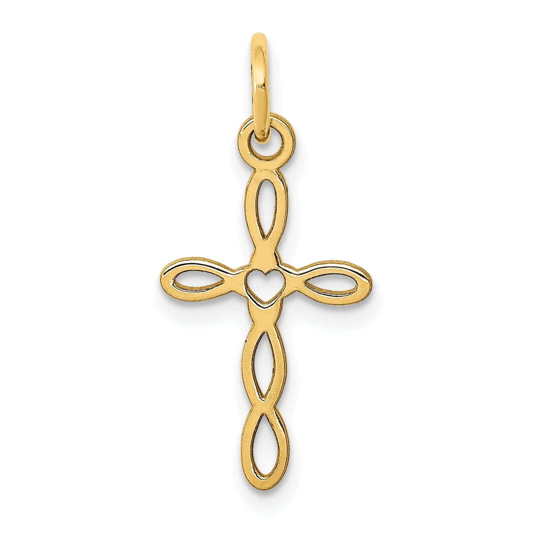 Lovely Rita's Pendants & Charms 14k Yellow Gold Passion Designed Cross Pendant