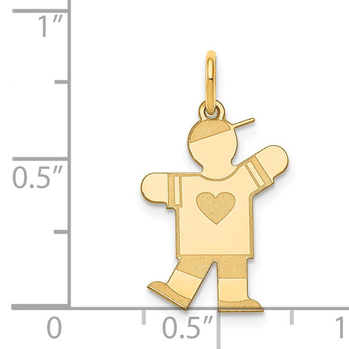Lovely Rita's Pendants & Charms 14k Yellow Gold Patchwork Boy Hugs Charm