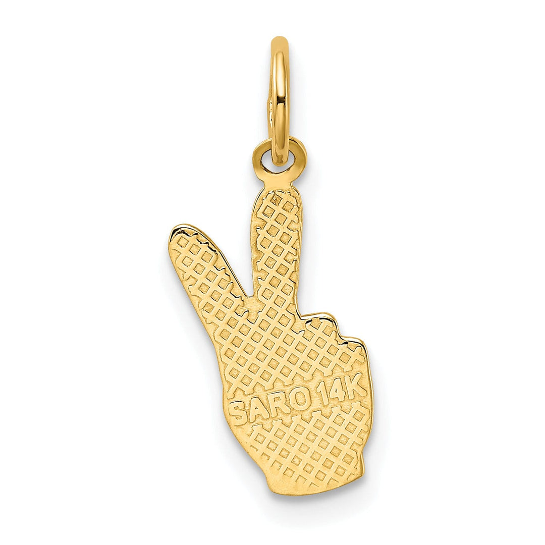 Lovely Rita's Pendants & Charms 14k Yellow Gold Peace Sign Charm Pendant