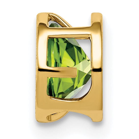 Lovely Rita's Pendants & Charms 14k Yellow Gold Peridot Bezel Pendant