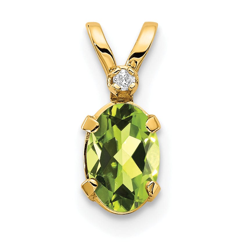 Lovely Rita's Pendants & Charms 14k Yellow Gold Peridot Birthstone Pendant