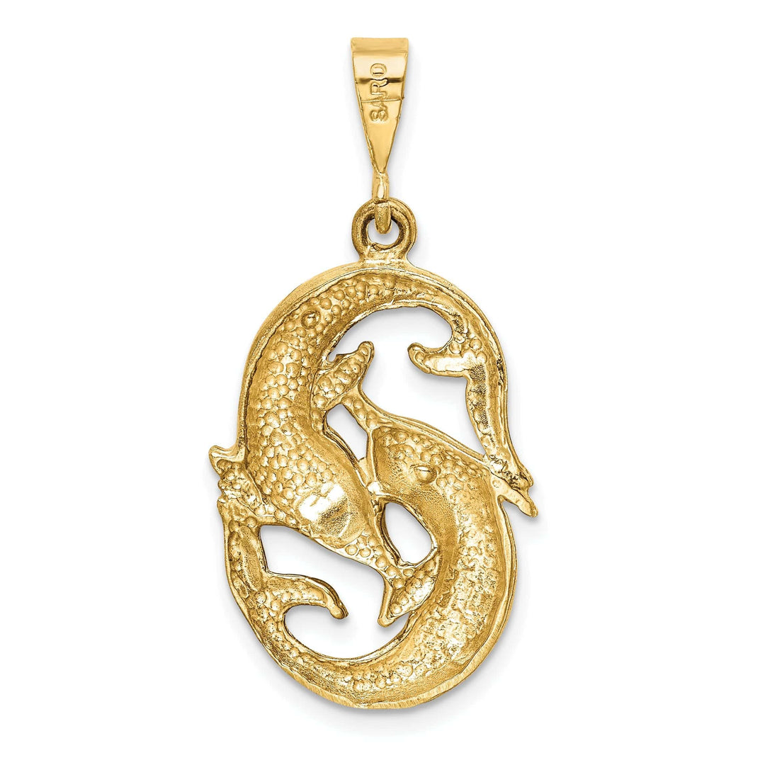 Lovely Rita's Pendants & Charms 14k Yellow Gold Pisces Zodiac Charm Pendant