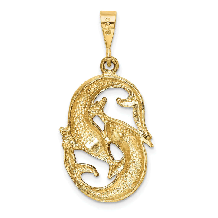 Lovely Rita's Pendants & Charms 14k Yellow Gold Pisces Zodiac Charm Pendant