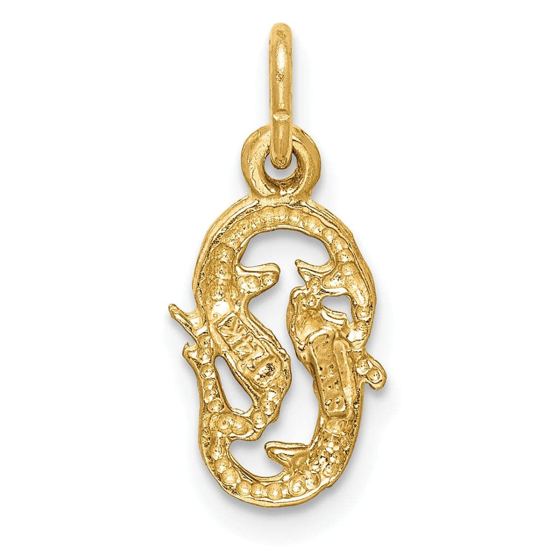 Lovely Rita's Pendants & Charms 14k Yellow Gold Pisces Zodiac Charm Pendant