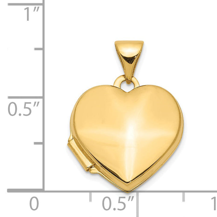 Lovely Rita's Pendants & Charms 14k Yellow Gold Plain Heart Locket