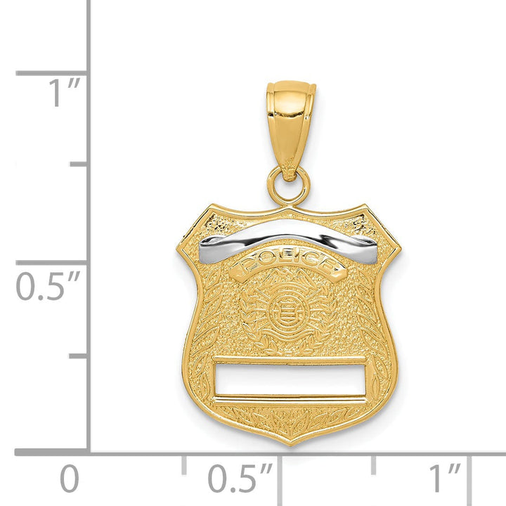 Lovely Rita's Pendants & Charms 14k Yellow Gold Police Badge Charm Pendant