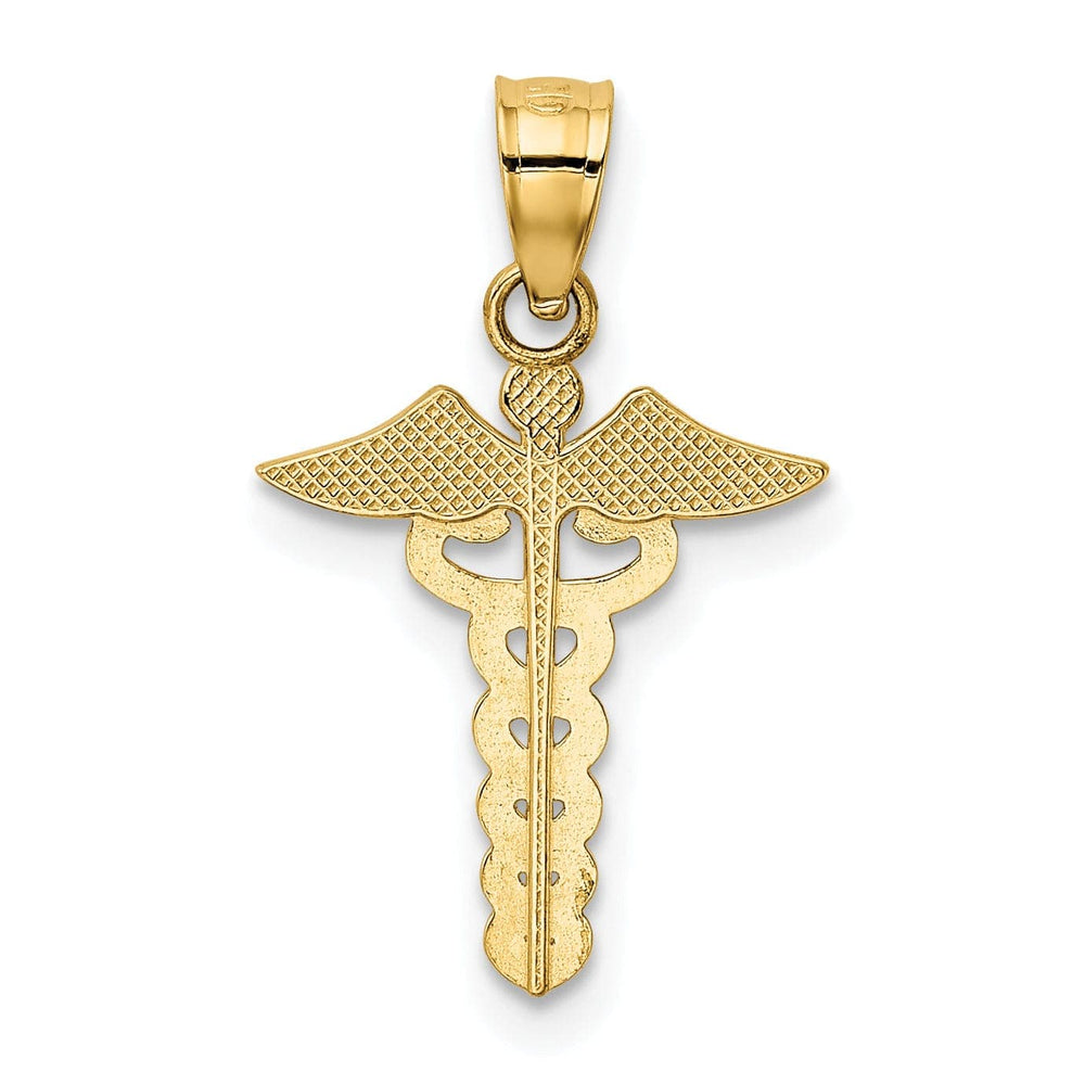 Lovely Rita's Pendants & Charms 14k Yellow Gold Polish Caduceus Medical Pendant