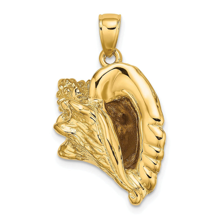 Lovely Rita's Pendants & Charms 14K Yellow Gold Polish Finish 3-Dimensional Conch Shell Charm Pendant