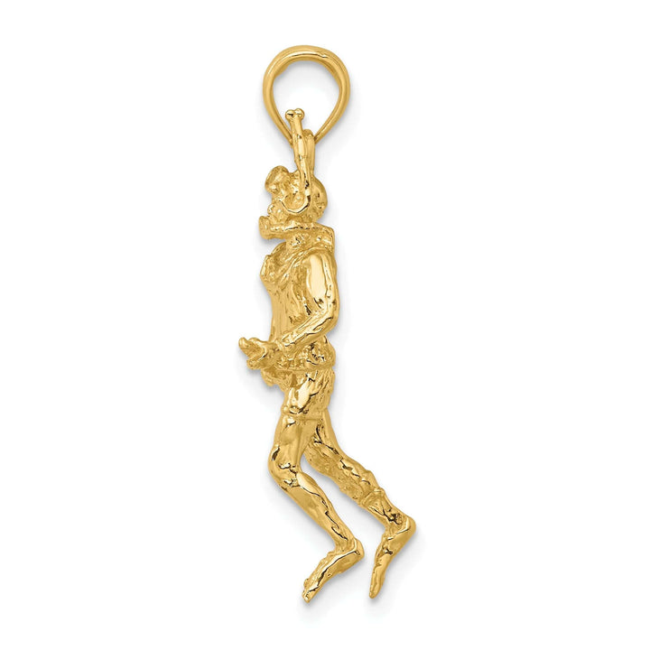Lovely Rita's Pendants & Charms 14K Yellow Gold Polish Finish 3-Dimensional Scuba Diver Charm Pendant
