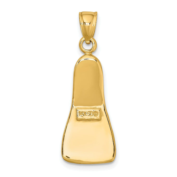 Lovely Rita's Pendants & Charms 14K Yellow Gold Polish Finish 3-Dimensional Scuba Flipper Charm Pendant