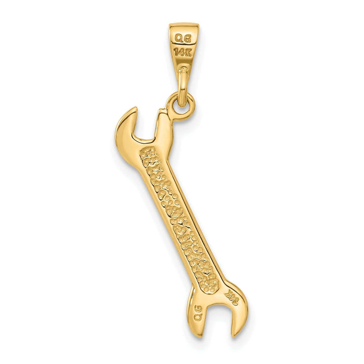 Lovely Rita's Pendants & Charms 14k Yellow Gold Polish Finish 3D Wrench Pendant