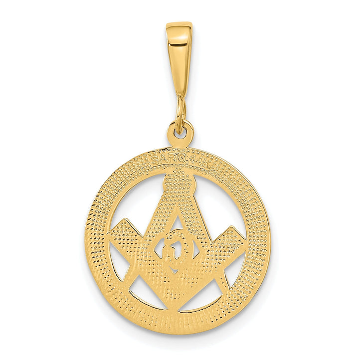 Lovely Rita's Pendants & Charms 14k Yellow Gold Polish Finish Masonic Pendant