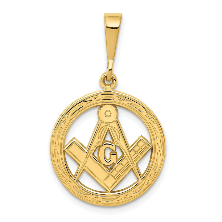 Lovely Rita's Pendants & Charms 14k Yellow Gold Polish Finish Masonic Pendant
