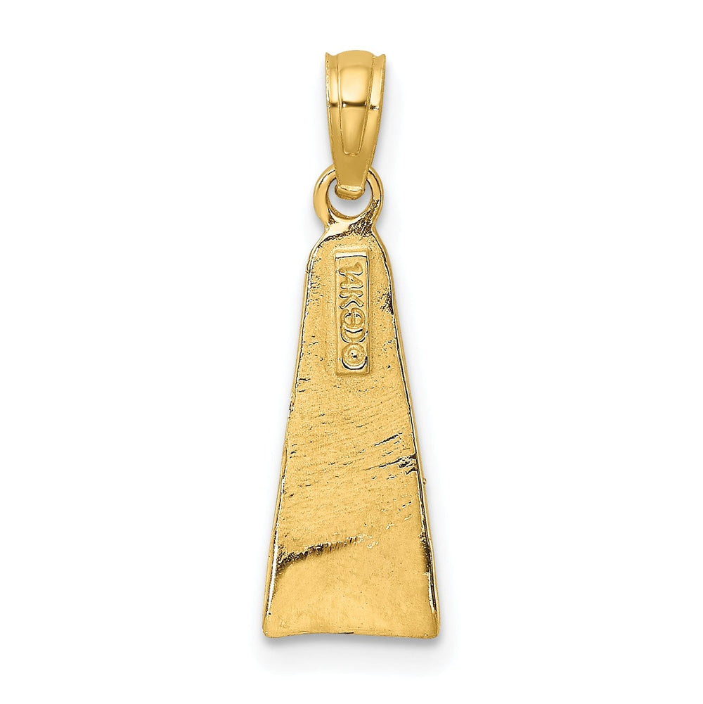 Lovely Rita's Pendants & Charms 14K Yellow Gold Polish Finish Scuba Flipper Pendant