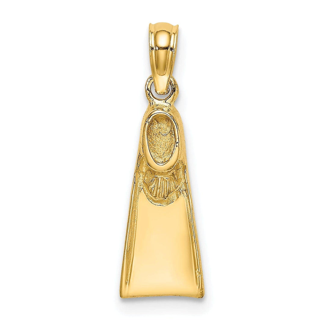 Lovely Rita's Pendants & Charms 14K Yellow Gold Polish Finish Scuba Flipper Pendant