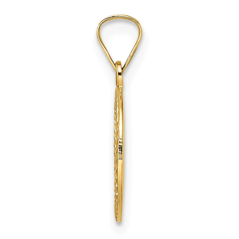 Lovely Rita's Pendants & Charms 14K Yellow Gold Polish Frame Finish Unisex Star Of David Charm Pendant