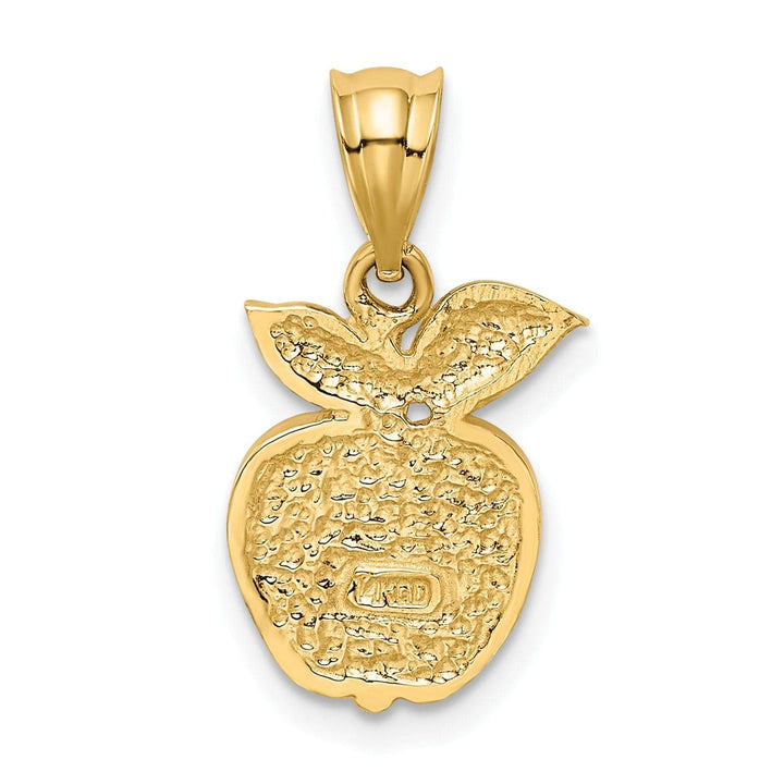 Lovely Rita's Pendants & Charms 14k Yellow Gold Polish Red Enamel Apple Pendant