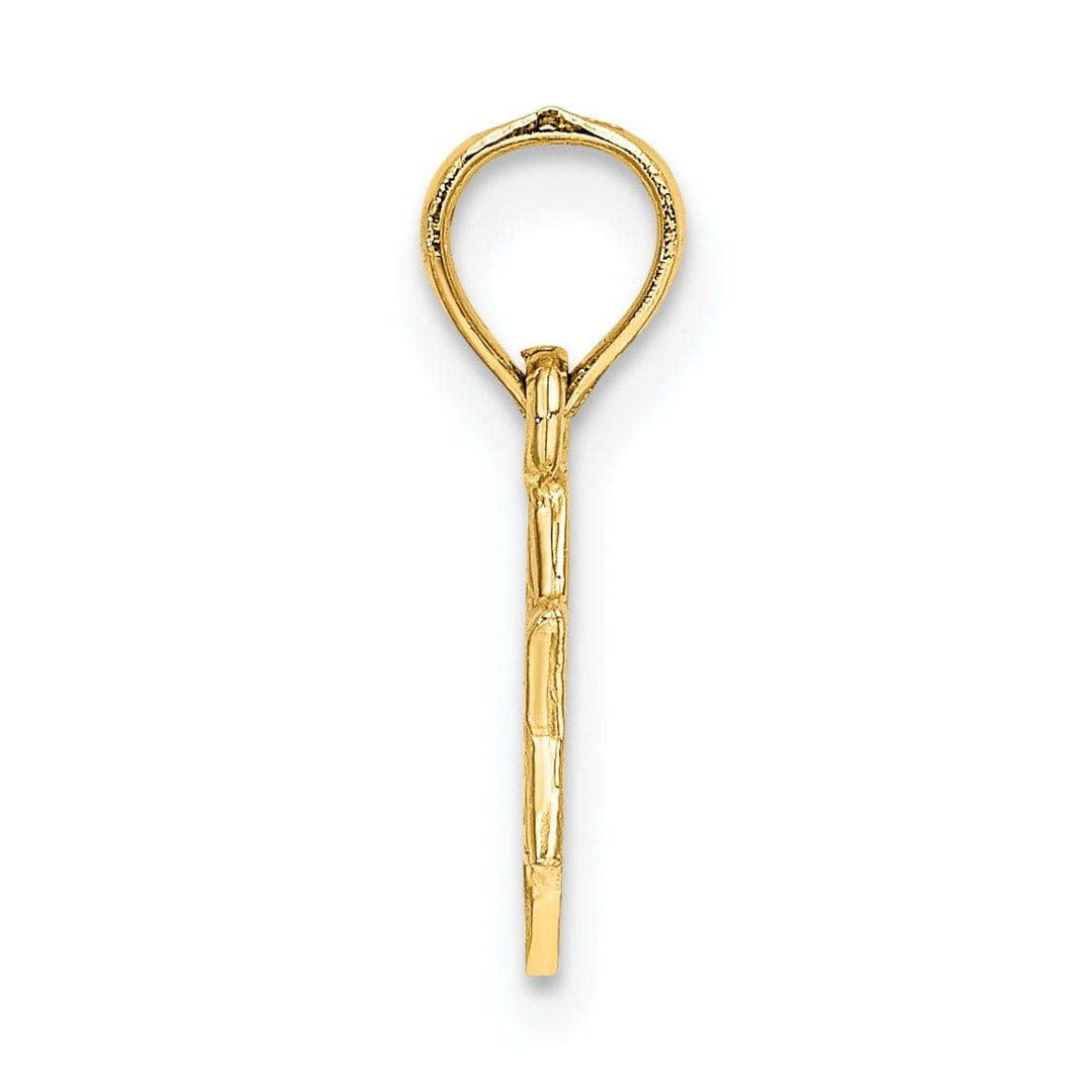 Lovely Rita's Pendants & Charms 14K Yellow Gold Polish Swirls Finish Mini Small Star Of David Pendant