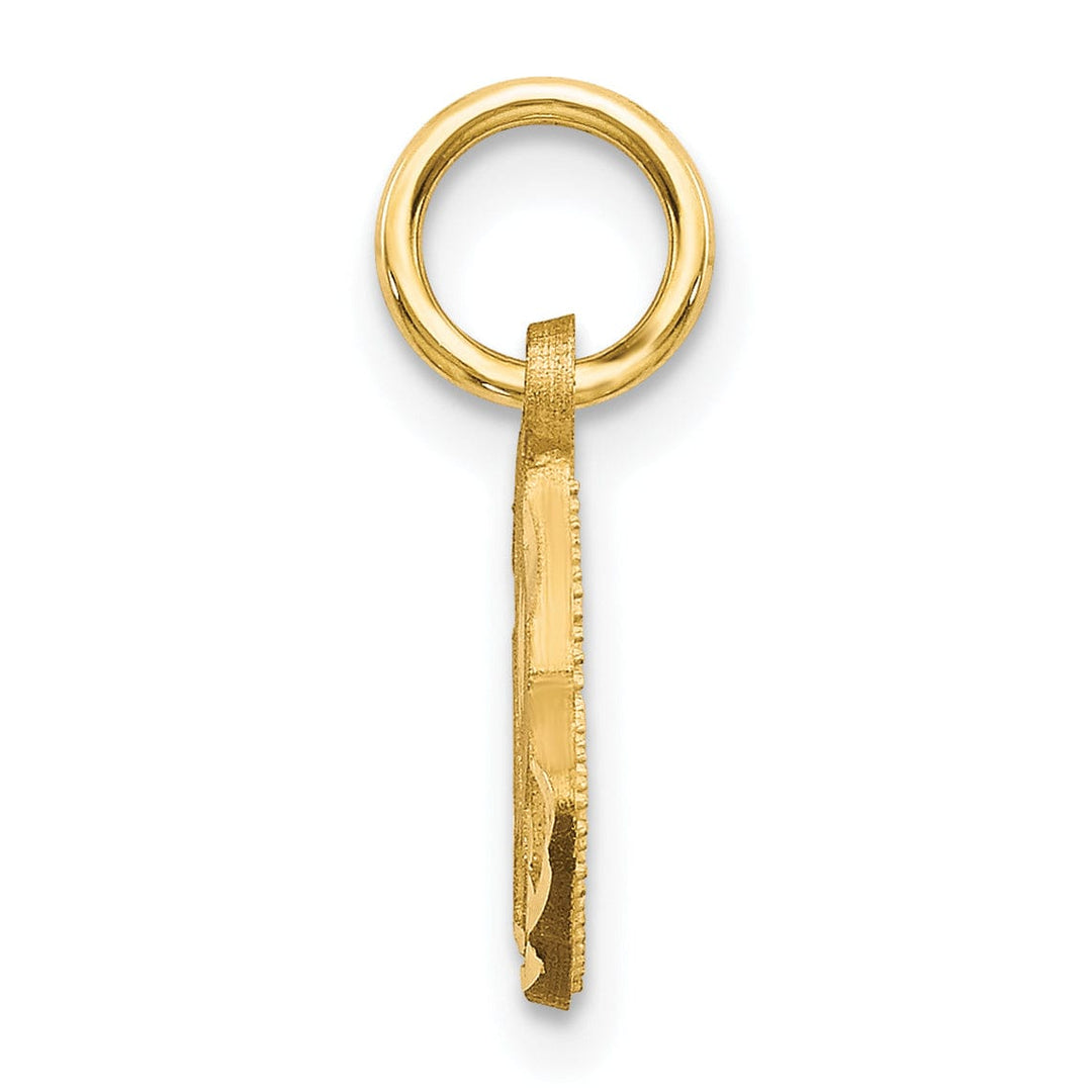 Lovely Rita's Pendants & Charms 14k Yellow Gold Polish Texture D.C Finish Solid Praying Hands Pendant