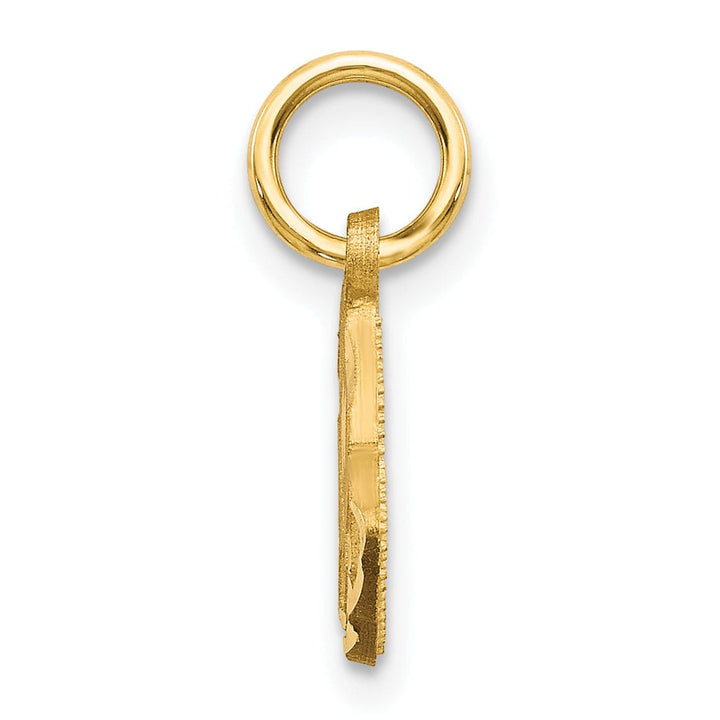 Lovely Rita's Pendants & Charms 14k Yellow Gold Polish Texture D.C Finish Solid Praying Hands Pendant