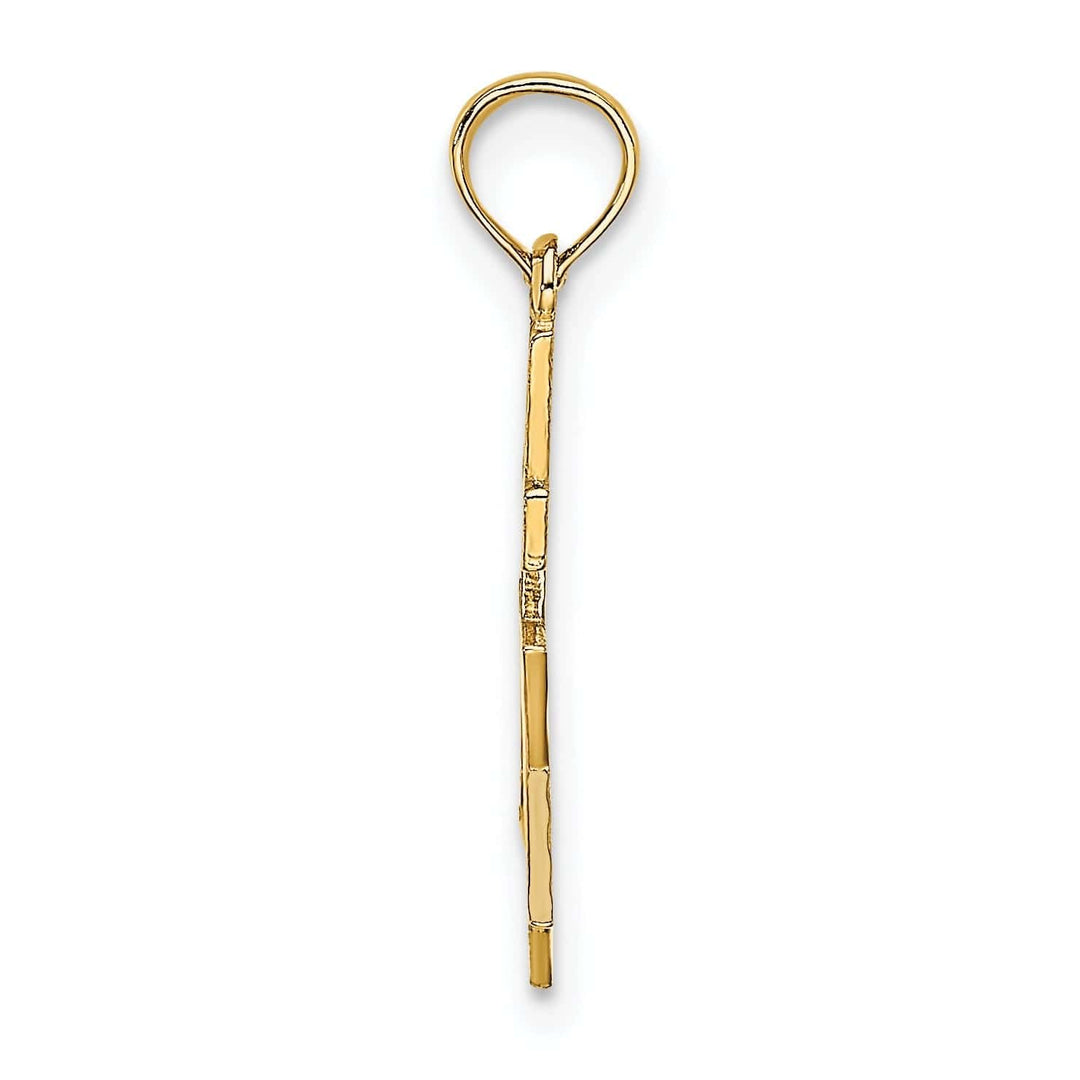 Lovely Rita's Pendants & Charms 14K Yellow Gold Polish Texture Finish Star Of David and Cross Pendant