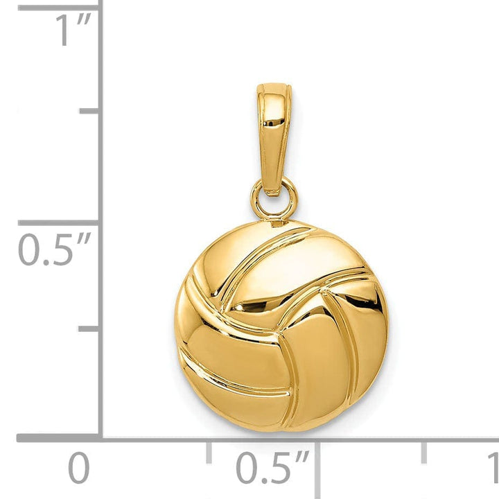 Lovely Rita's Pendants & Charms 14k Yellow Gold Polish Volleyball Charm Pendant