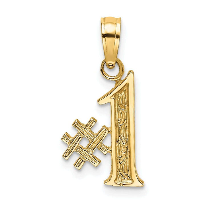Lovely Rita's Pendants & Charms 14K Yellow Gold Polished #1 Charm Pendant