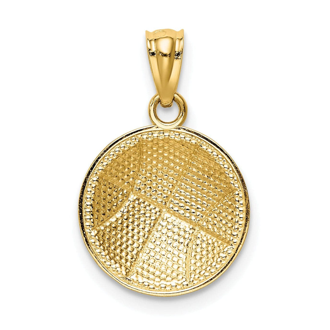 Lovely Rita's Pendants & Charms 14k Yellow Gold Polished 3-D Basketball Pendant