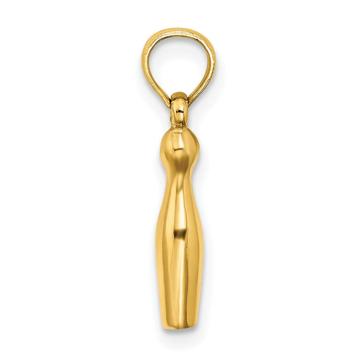 Lovely Rita's Pendants & Charms 14K Yellow Gold Polished 3-D Bowling Pin Charm Pendant