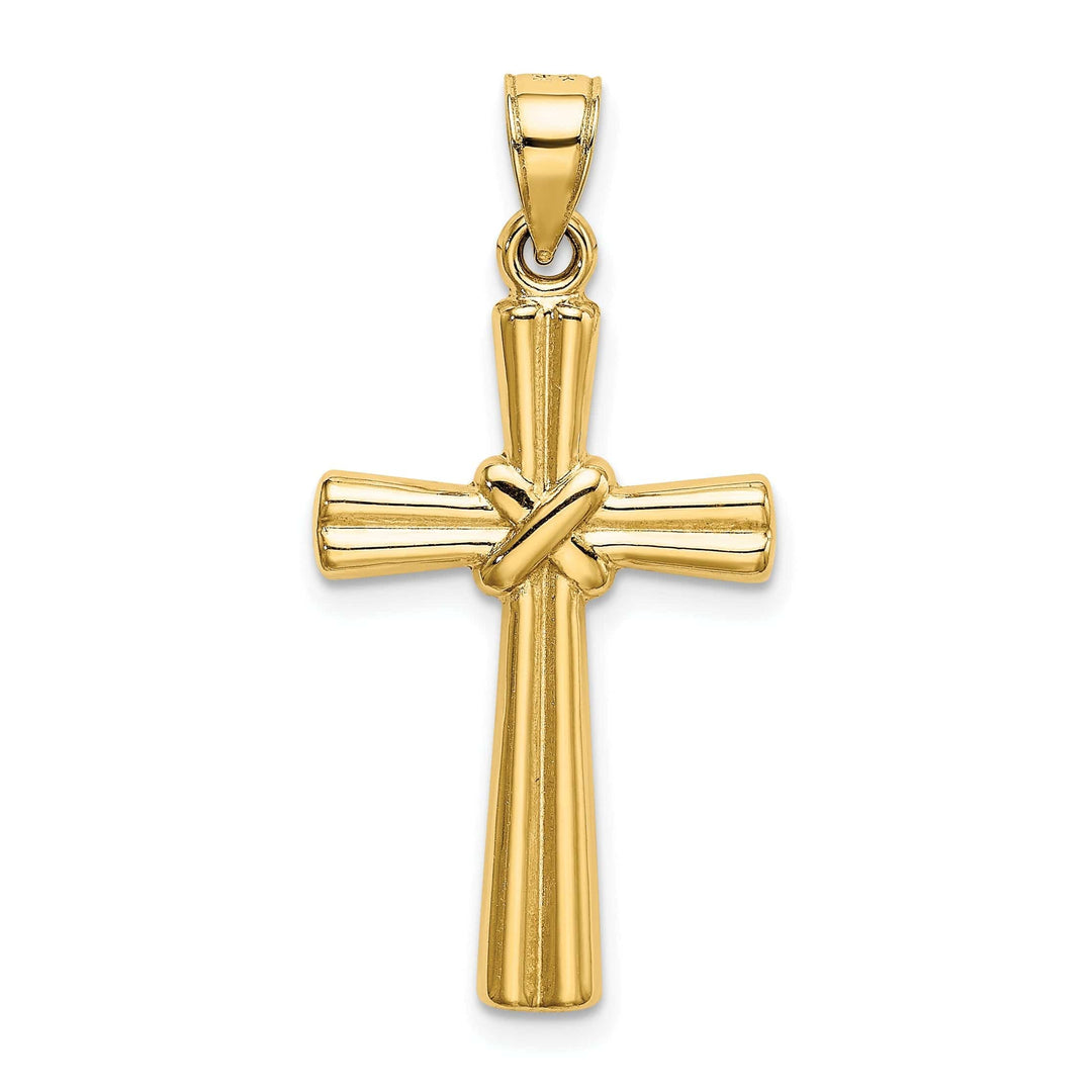 Lovely Rita's Pendants & Charms 14k Yellow Gold Polished 3-D Cross Pendant