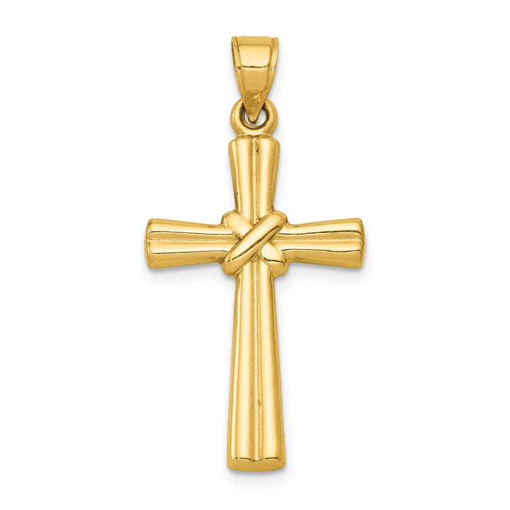 Lovely Rita's Pendants & Charms 14k Yellow Gold Polished 3-D Cross Pendant