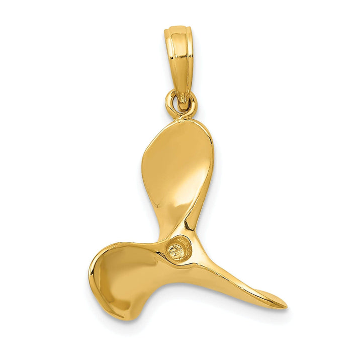 Lovely Rita's Pendants & Charms 14k Yellow Gold Polished 3-D Propeller Pendant
