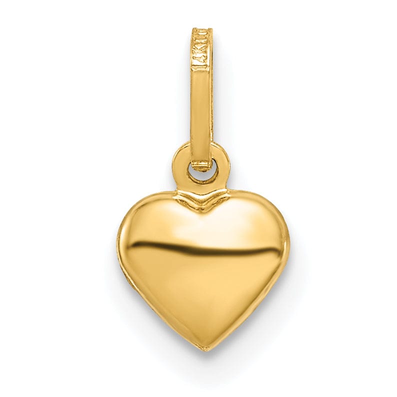 Lovely Rita's Pendants & Charms 14K Yellow Gold Polished 3-D Puffed Heart Shape Pendant