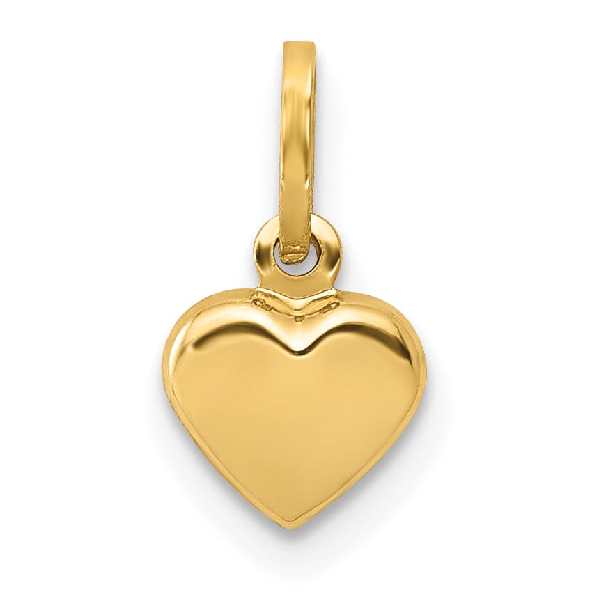 Lovely Rita's Pendants & Charms 14K Yellow Gold Polished 3-D Puffed Heart Shape Pendant