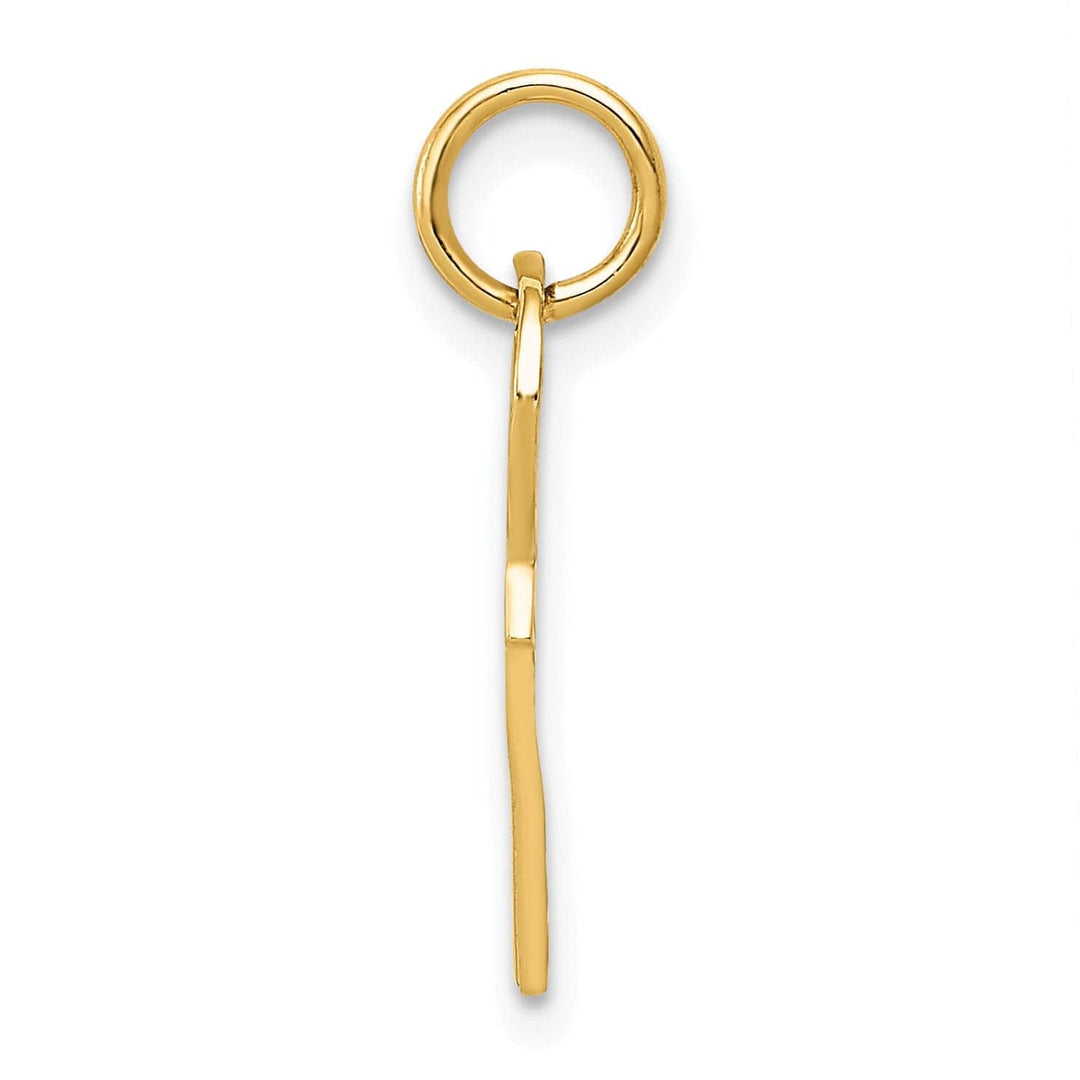 Lovely Rita's Pendants & Charms 14K Yellow Gold Polished 3-D Rounded Top Key Charm Pendant