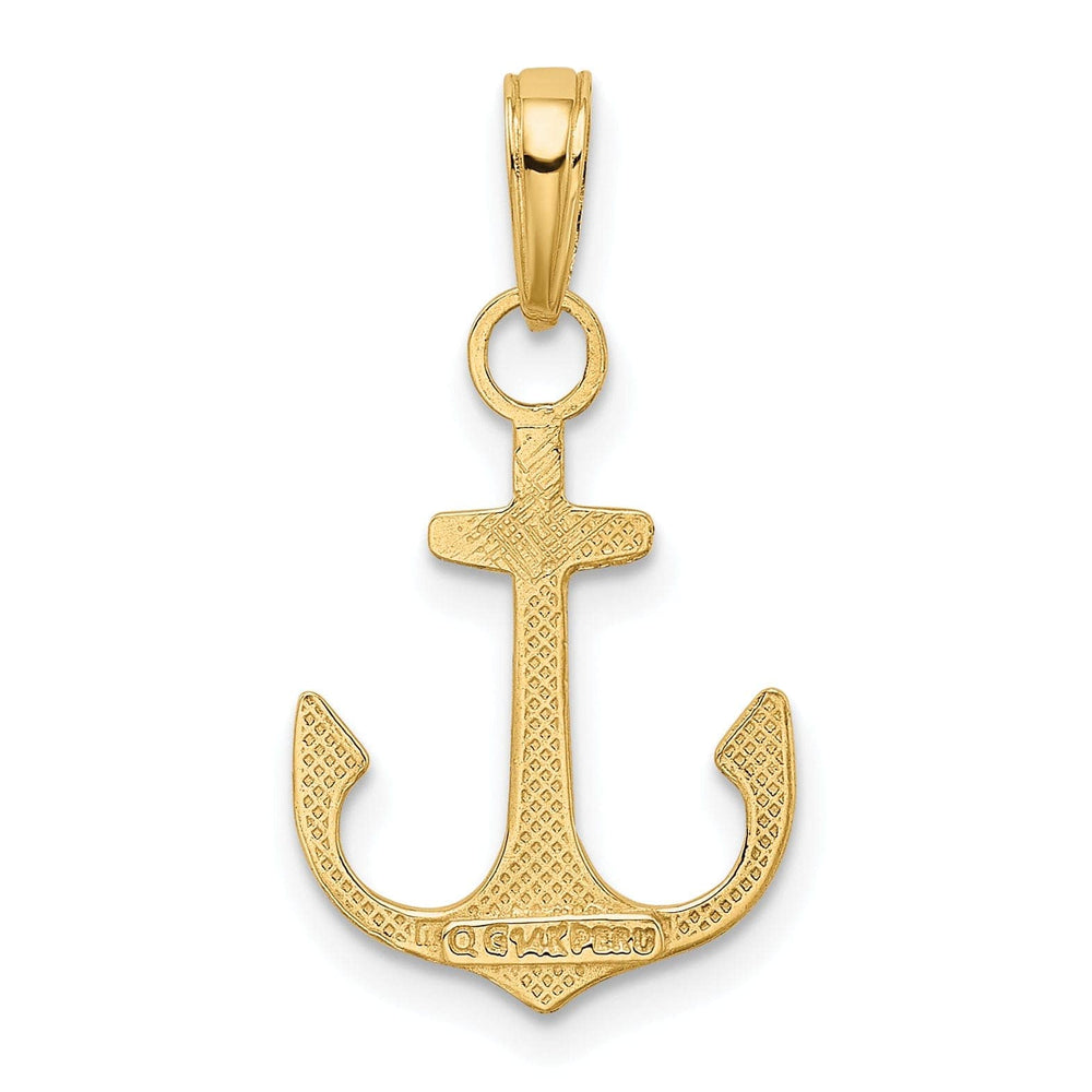 Lovely Rita's Pendants & Charms 14k Yellow Gold Polished Anchor Charm Pendant