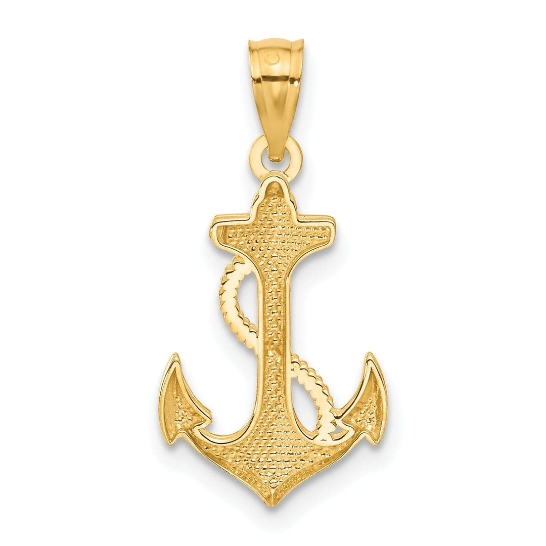 Lovely Rita's Pendants & Charms 14k Yellow Gold Polished Anchor Pendant