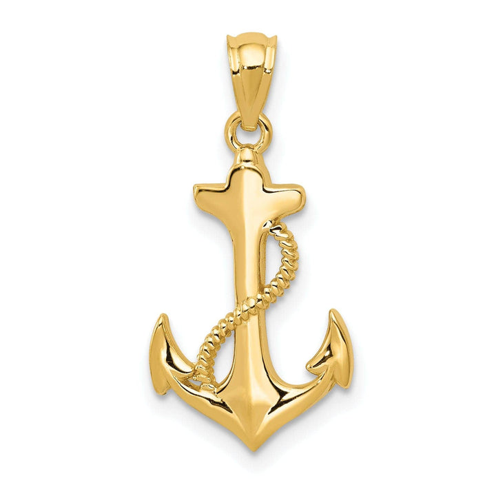 Lovely Rita's Pendants & Charms 14k Yellow Gold Polished Anchor Pendant