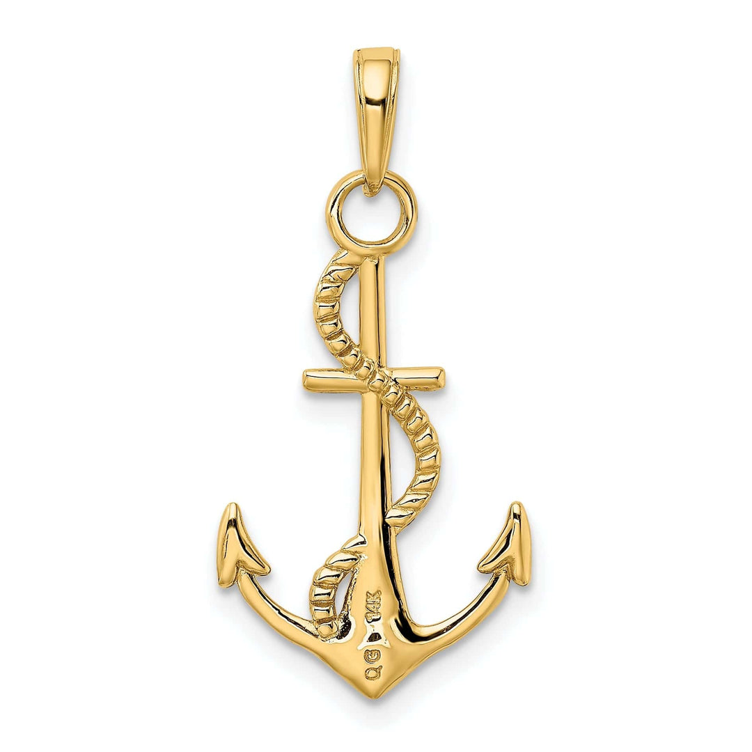 Lovely Rita's Pendants & Charms 14k Yellow Gold Polished Anchor rope Pendant