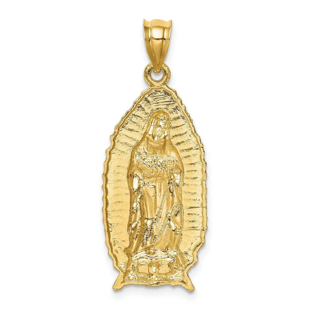 Lovely Rita's Pendants & Charms 14k Yellow Gold Polished and Textured Guadalupe Pendant
