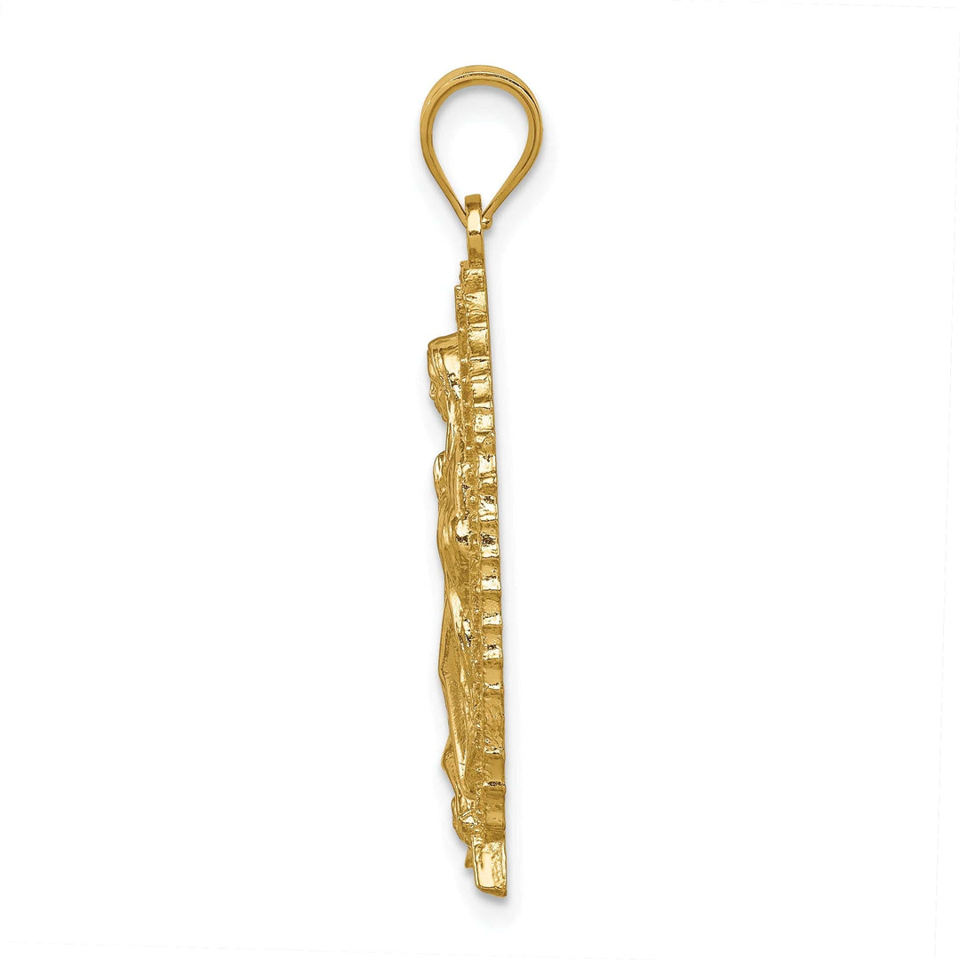 Lovely Rita's Pendants & Charms 14k Yellow Gold Polished and Textured Guadalupe Pendant