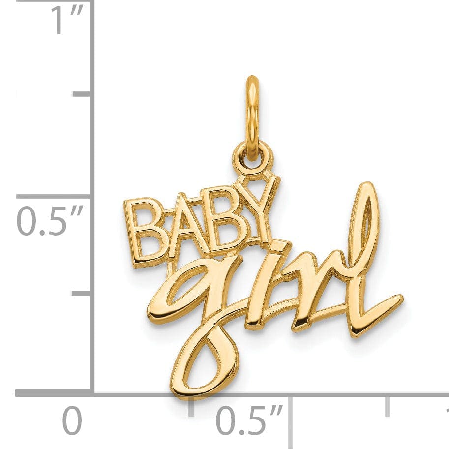 Lovely Rita's Pendants & Charms 14k Yellow Gold Polished Baby Girl Pendant