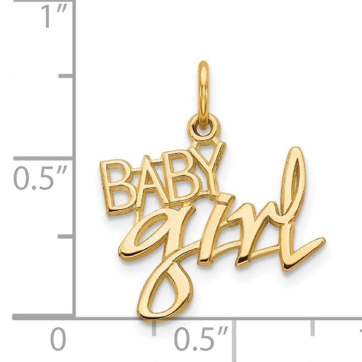 Lovely Rita's Pendants & Charms 14k Yellow Gold Polished Baby Girl Pendant