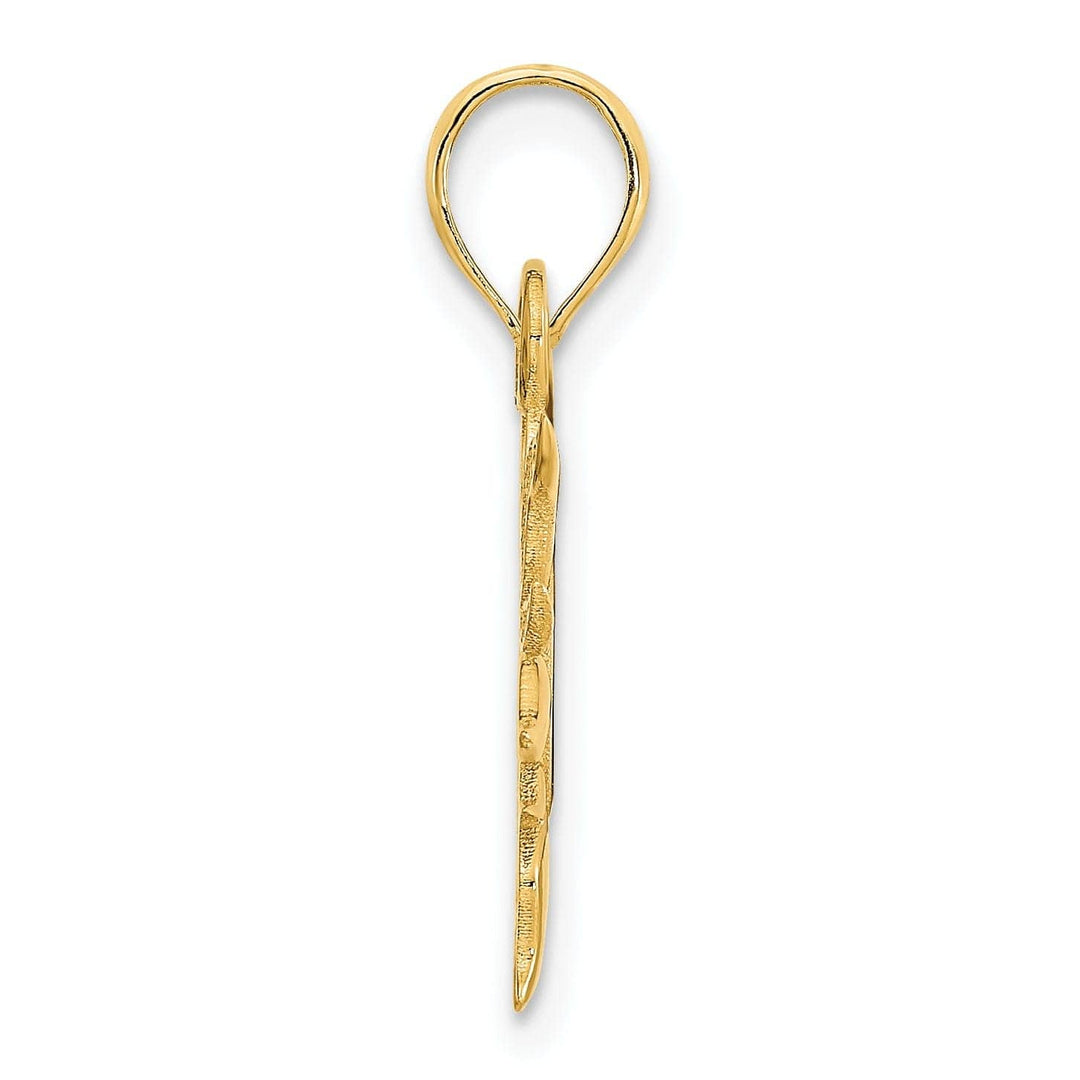 Lovely Rita's Pendants & Charms 14k Yellow Gold Polished, Black Enamel Finish I LOVE MY SUNSHINE Sun Shape Design Charm Pendant