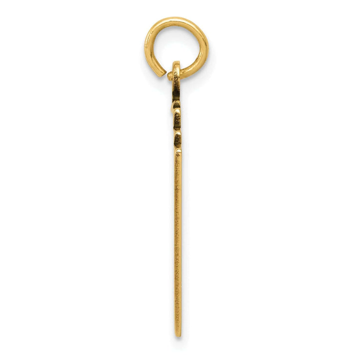 Lovely Rita's Pendants & Charms 14k Yellow Gold Polished  Black Enameled Finish Royal Flush Playing Cards Charm Pendant