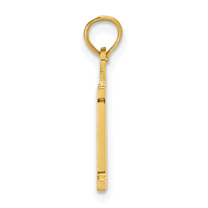 Lovely Rita's Pendants & Charms 14K Yellow Gold Polished Block Script Design Number 11 Pendant