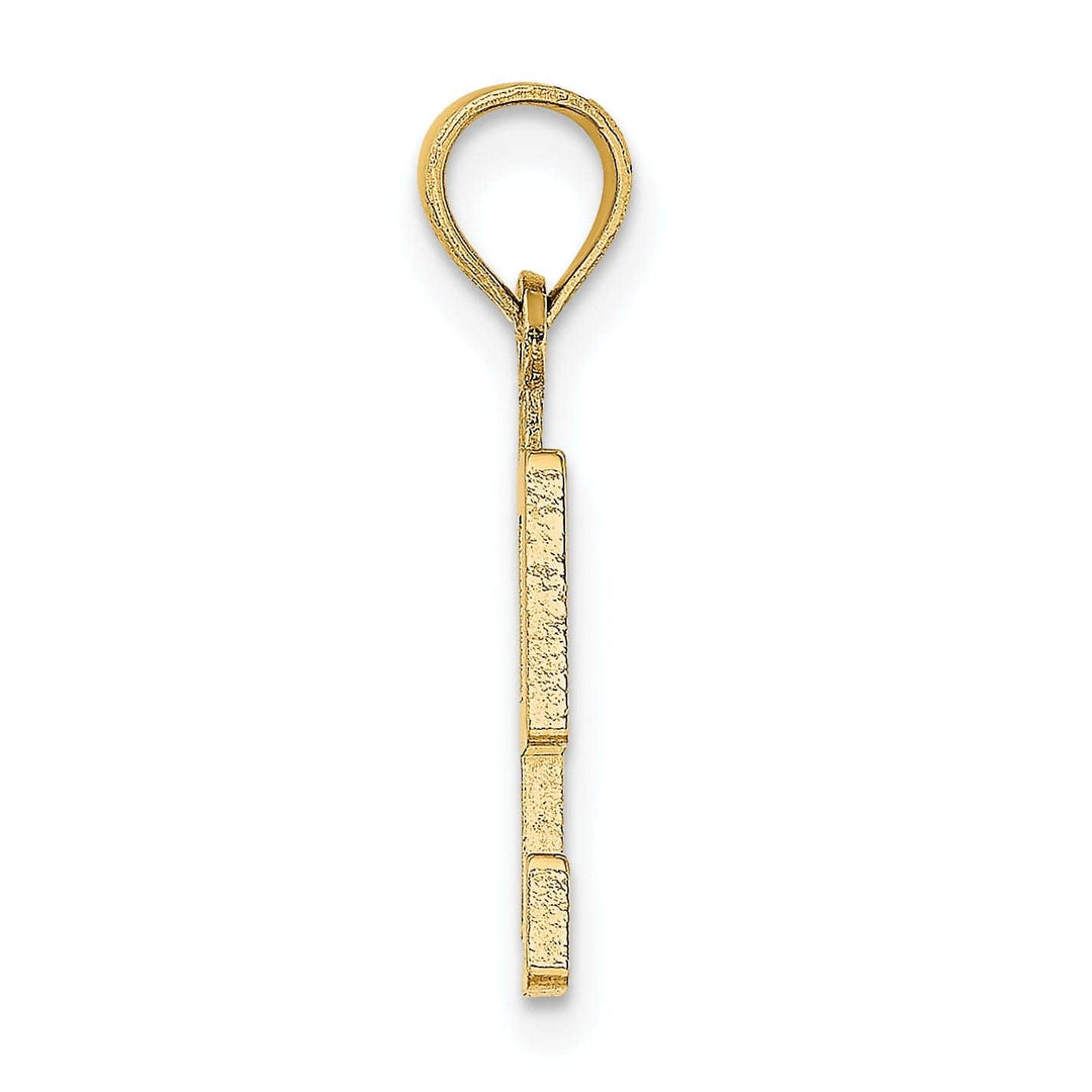 Lovely Rita's Pendants & Charms 14K Yellow Gold Polished Block Script Design Number 9 Pendant