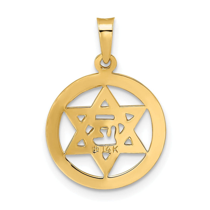 Lovely Rita's Pendants & Charms 14K Yellow Gold Polished Blue Enamel Finish Star Of David Pendant